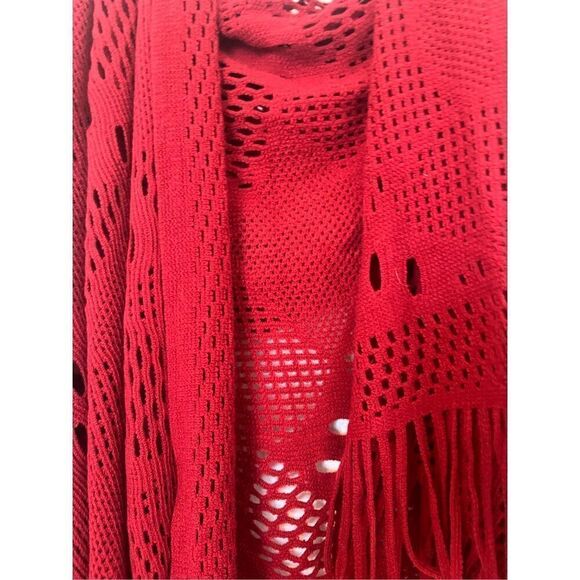 Women's Lightweight Hollow Out Pashmina Tassel Hem Multifunction Shawl NEW - Picture 2 of 5